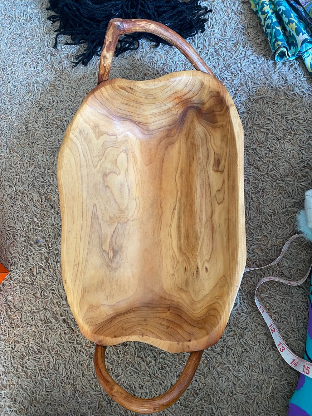 Kohl's Wood Accent Tray / Plaque in Natural Brown